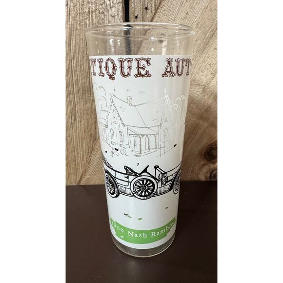 Set Of 5 Tall Classic Car Collectible Antique Autos Drinking Glasses Water Cups - Picture 5 of 10
